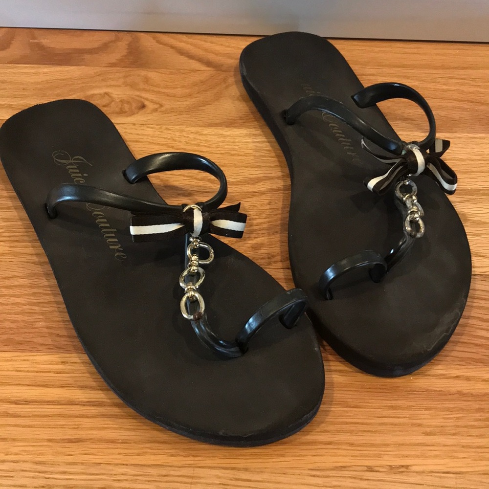 Juicy Couture dark brown sandals.